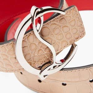 COPY - Christian Louboutin women’s crocodile style leather belt